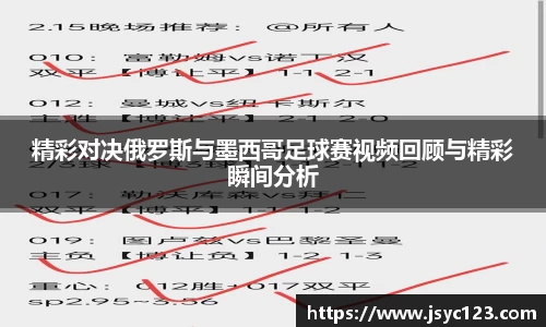 精彩对决俄罗斯与墨西哥足球赛视频回顾与精彩瞬间分析